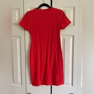 SKIMS Bright Red Short Sleeve Dress